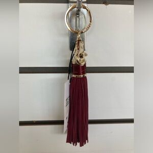 Brahmin Large Tassel Cranberry Currant Key Chain